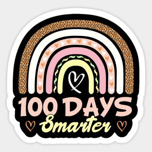 100 Days Smarter Gift For Kids Students And Teacher Sticker